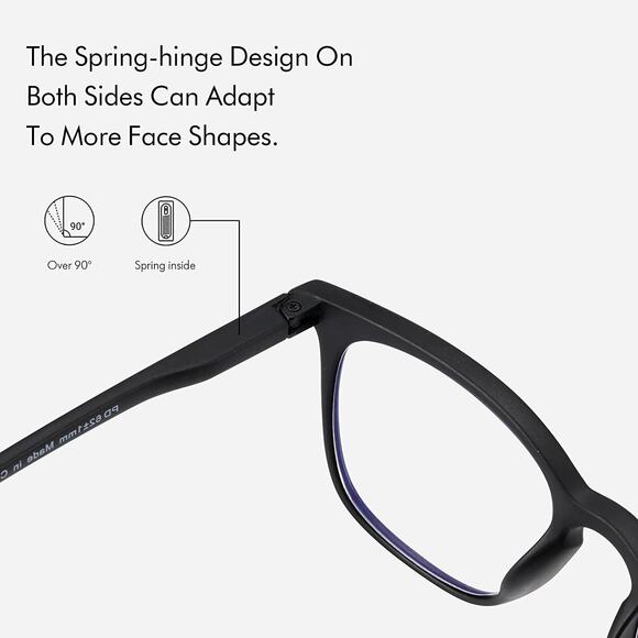 Classic Blue Light Blocking Computer Reading Glasses Unisex Readers Gaming - Picture 4 of 12